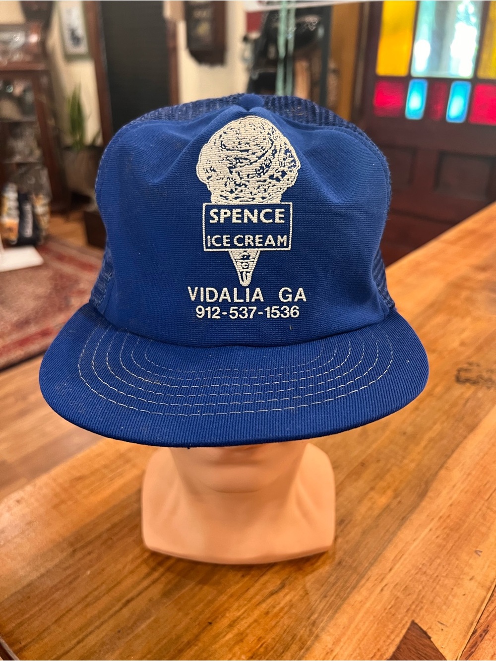Spence Ice Cream Blue Mesh Trucker Hat